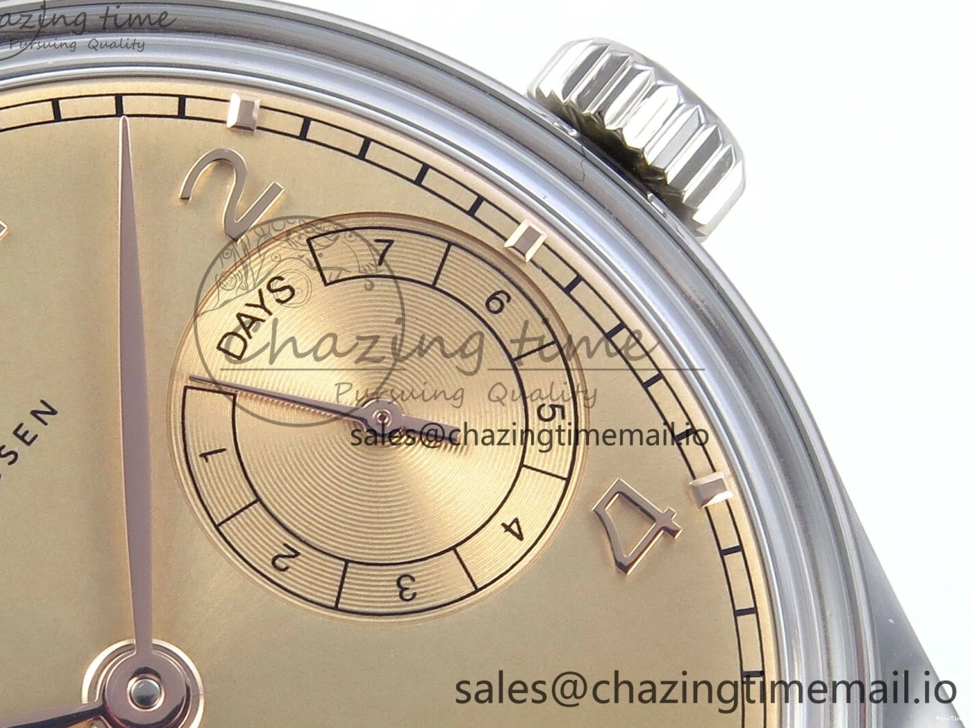 MIROTIME 0314 Portugieser Auto IWC0562B APSF 1:1 Best Edition Gold Dial on SS Bracelet A Reliable 6996